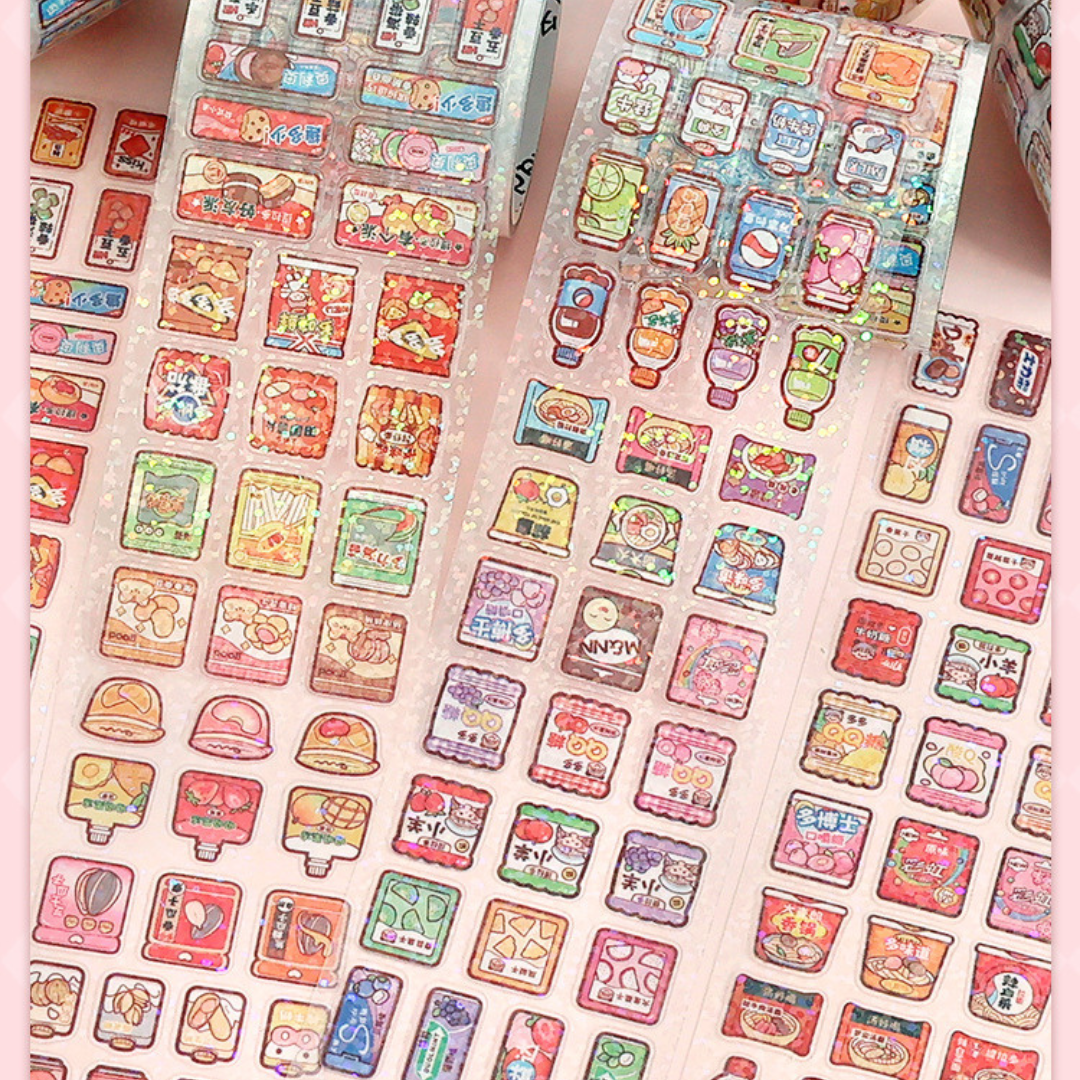 Daily Life PET Waterproof Die-Cut Sticker Roll