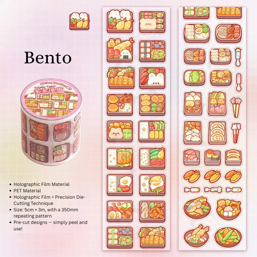 Daily Life PET Waterproof Die Cut Sticker Roll