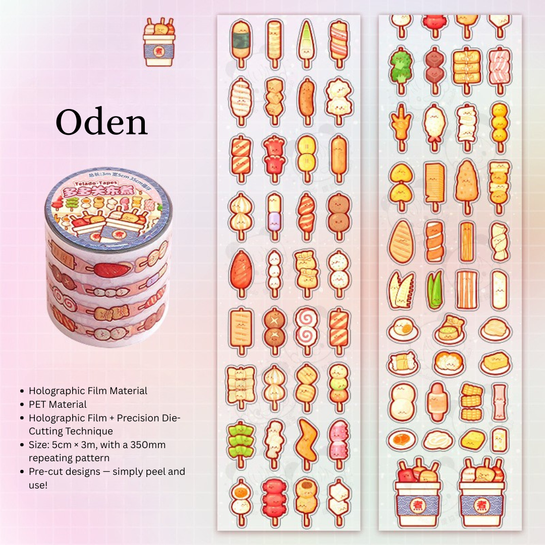 Daily Life PET Waterproof Die-Cut Sticker Roll