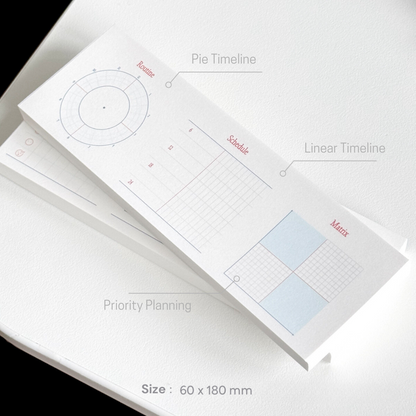 Original 3-in-1 Time Management, Functional Notepads, Journal Material