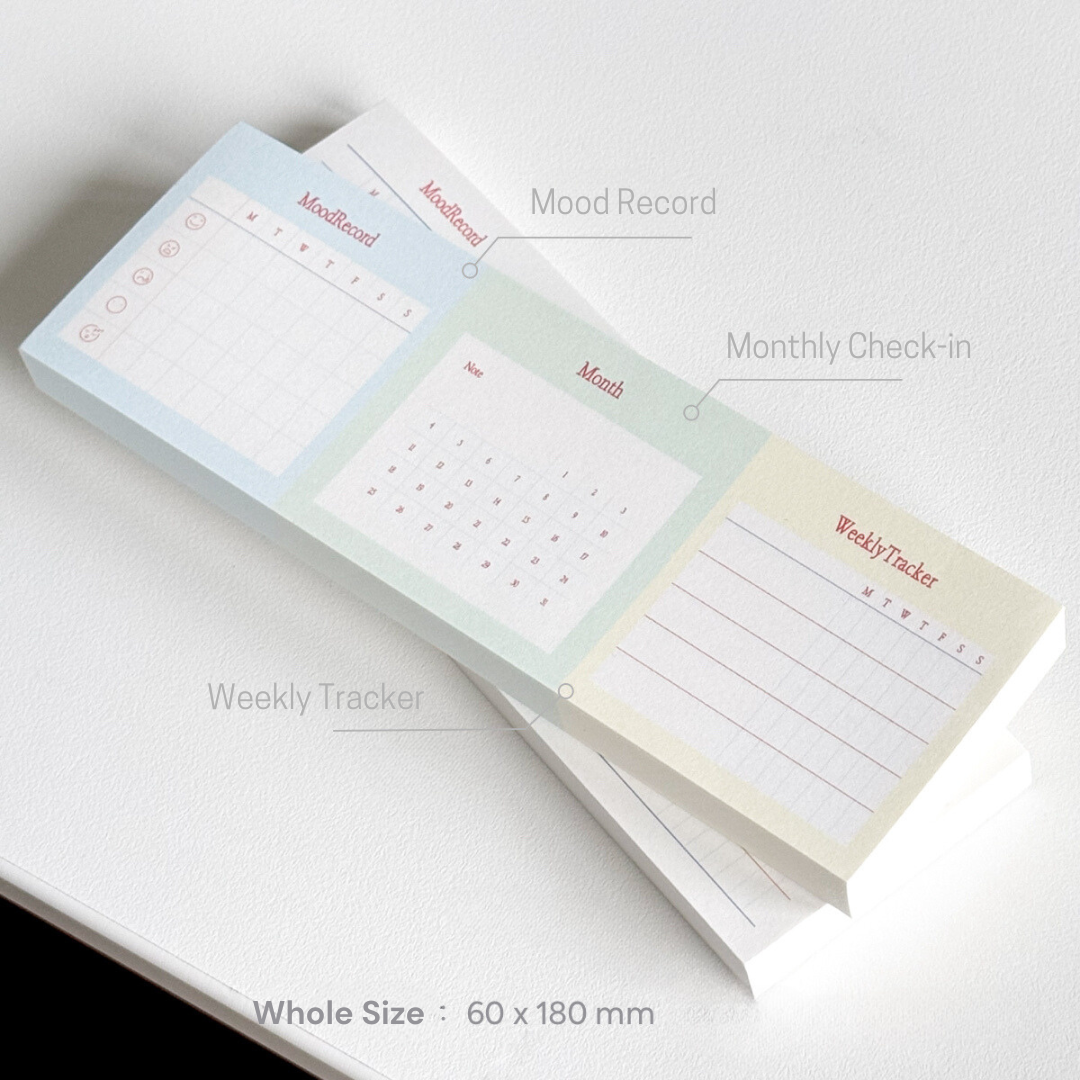 Original 3-in-1 Time Management, Functional Notepads, Journal Material