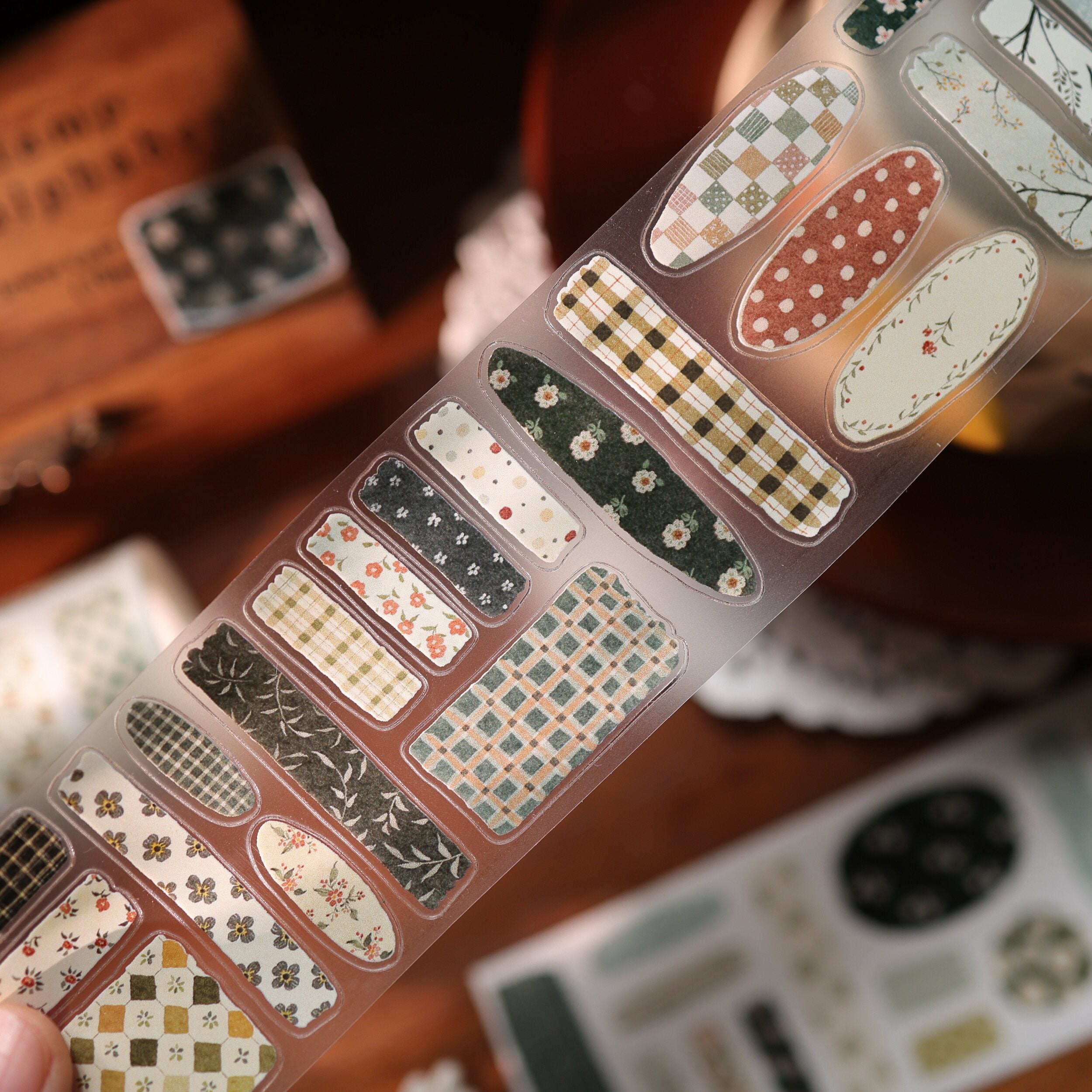 Floral Patchwork Premium Die-Cut Journaling Tape