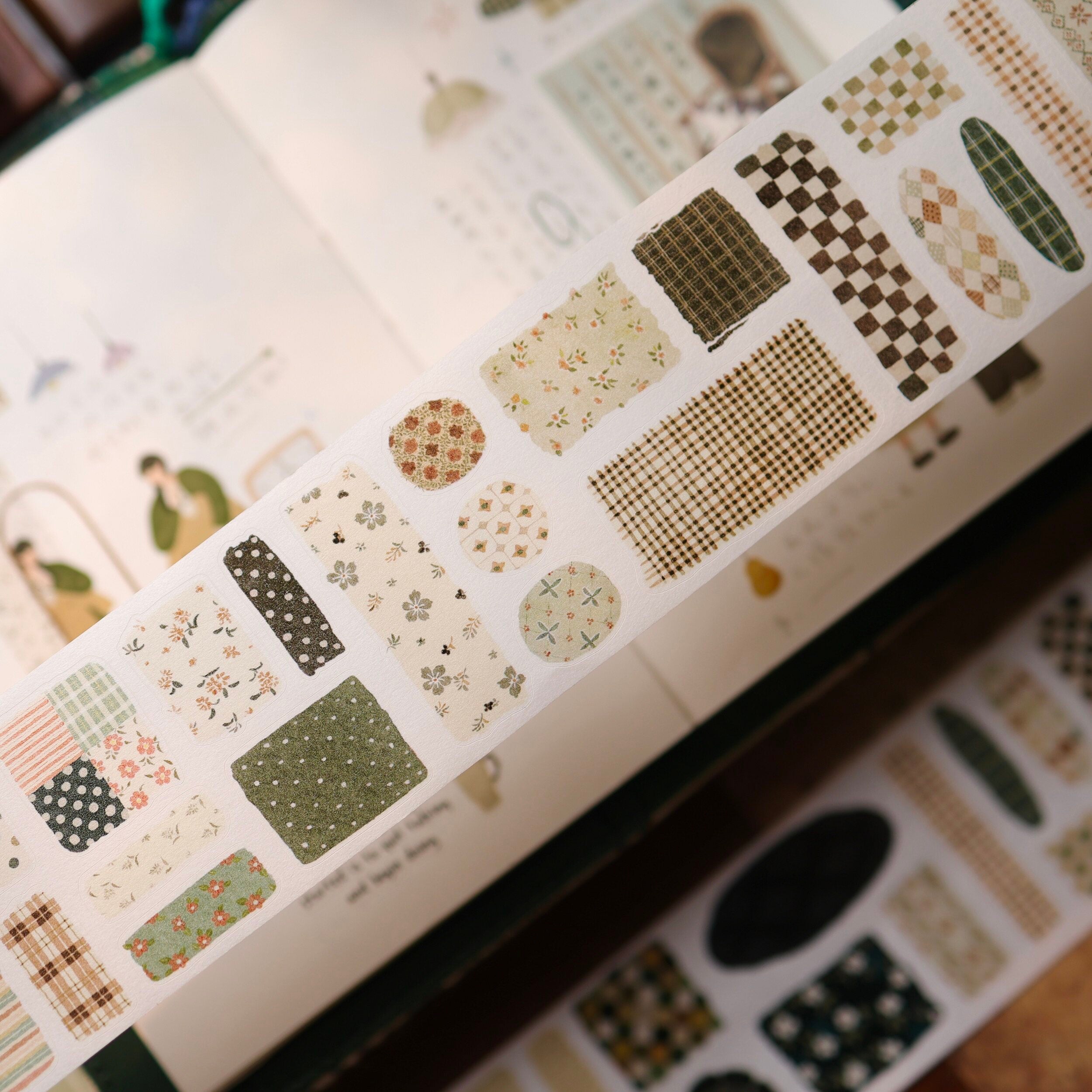 Floral Patchwork Premium Die-Cut Journaling Tape