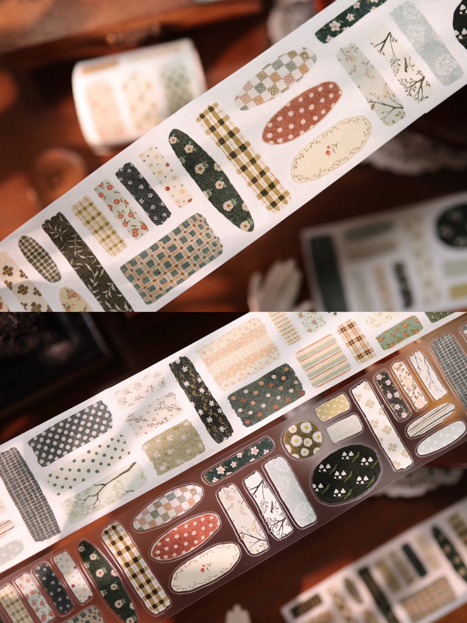 Floral Patchwork Premium Die-Cut Journaling Tape