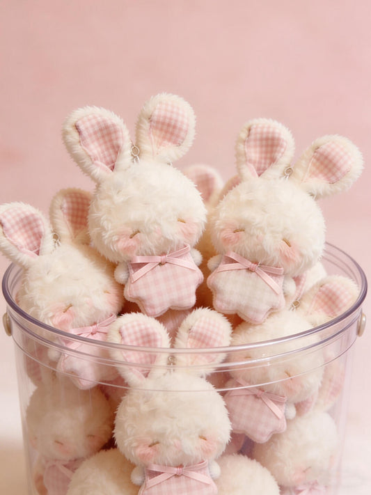 Easter Emotional Support Mini Bunny Angel Charms