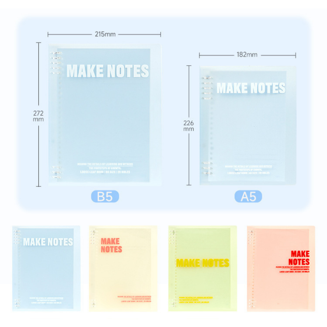 Energetic Hardcover B5/A5 Binder Notebooks