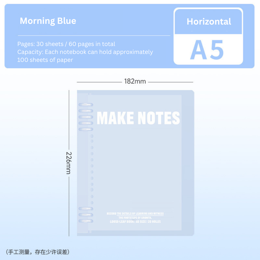 Energetic Hardcover B5/A5 Binder Notebooks