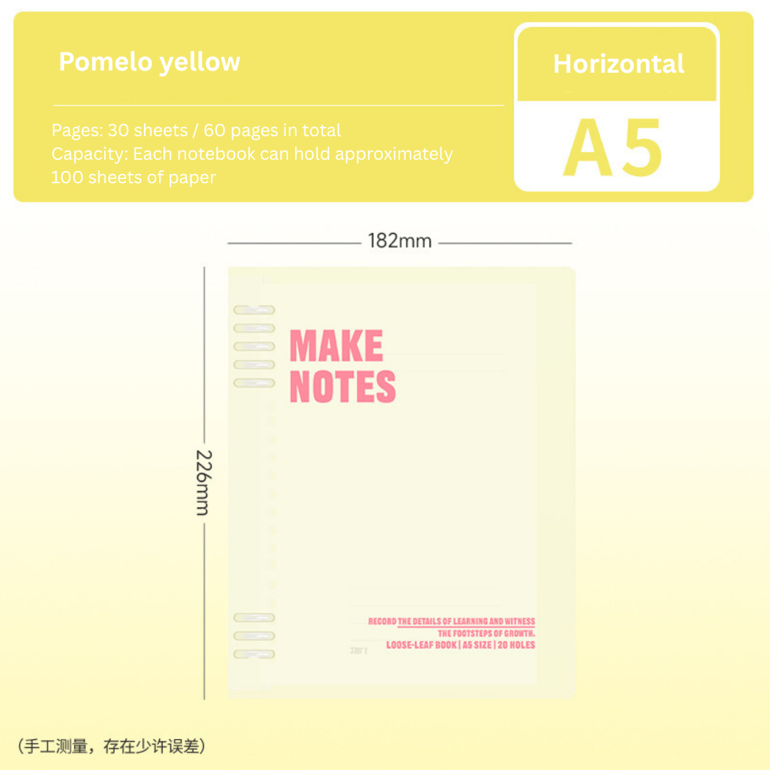 Energetic Hardcover B5/A5 Binder Notebooks