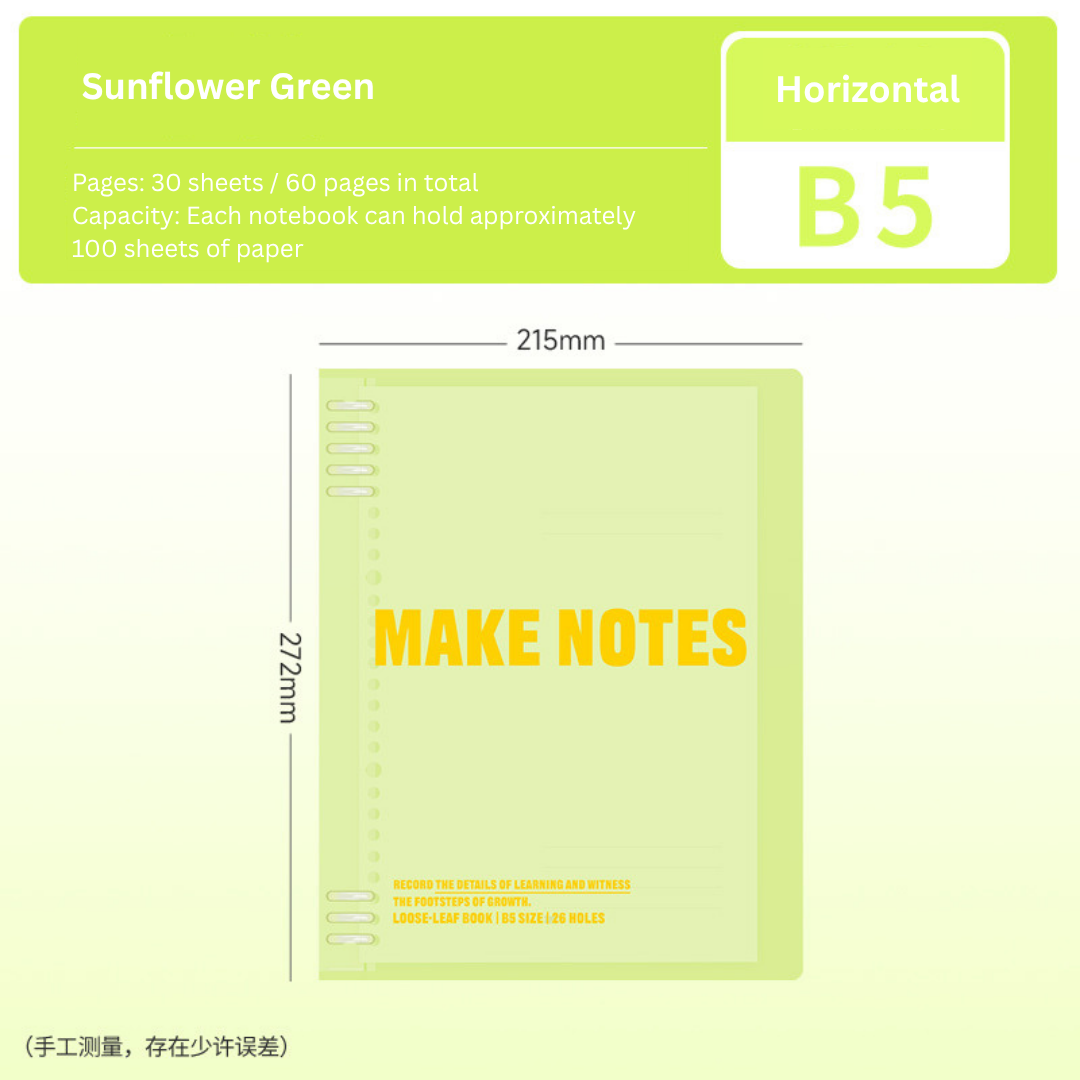 Energetic Hardcover B5/A5 Binder Notebooks