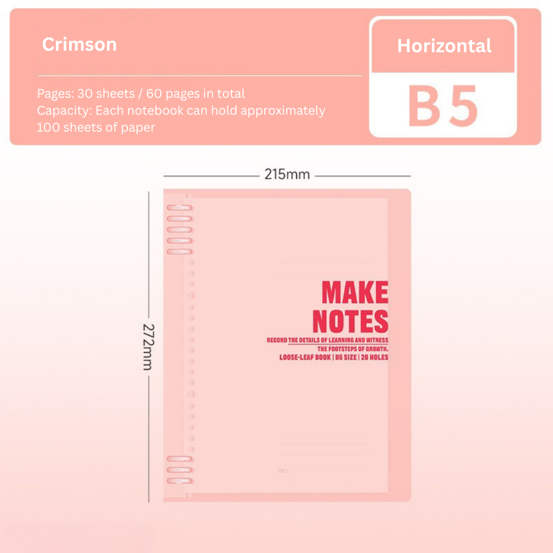 Energetic Hardcover B5/A5 Binder Notebooks