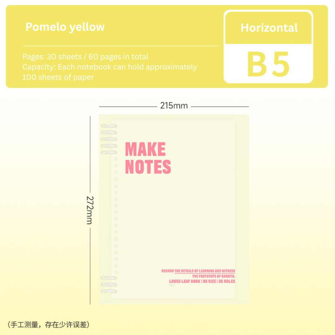 Energetic Hardcover B5/A5 Binder Notebooks