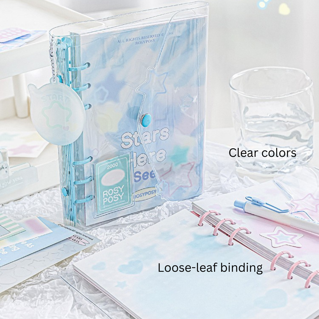 Envelope Star Coil Notebooks - Cute DIY Loose-leaf Journal