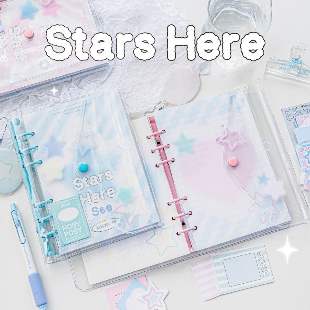 Envelope Star Coil Notebooks - Cute DIY Loose-leaf Journal