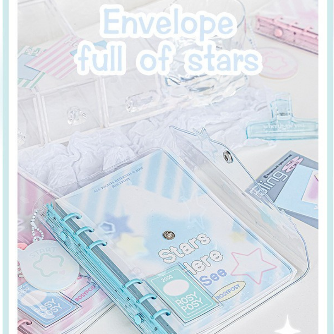 Envelope Star Coil Notebooks - Cute DIY Loose-leaf Journal