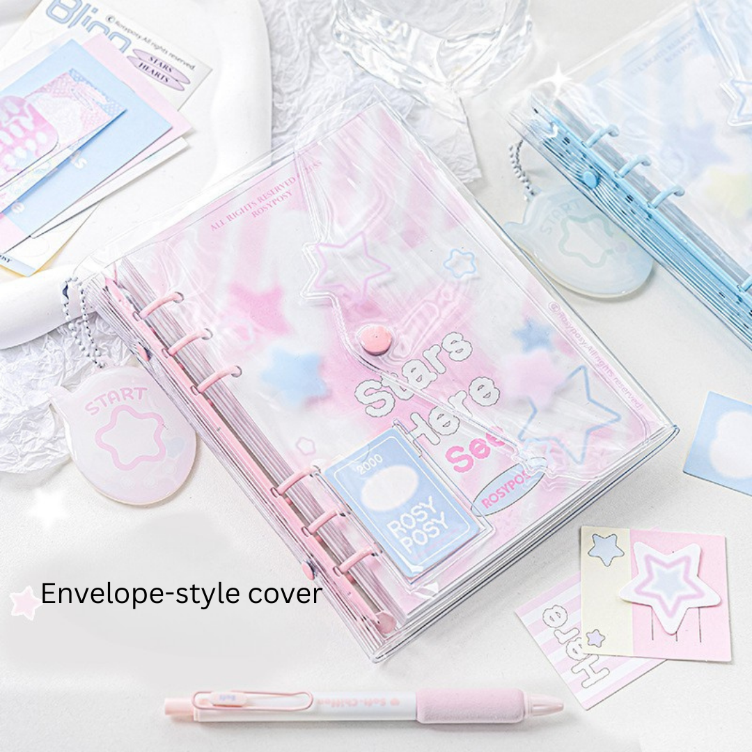Envelope Star Coil Notebooks - Cute DIY Loose-leaf Journal