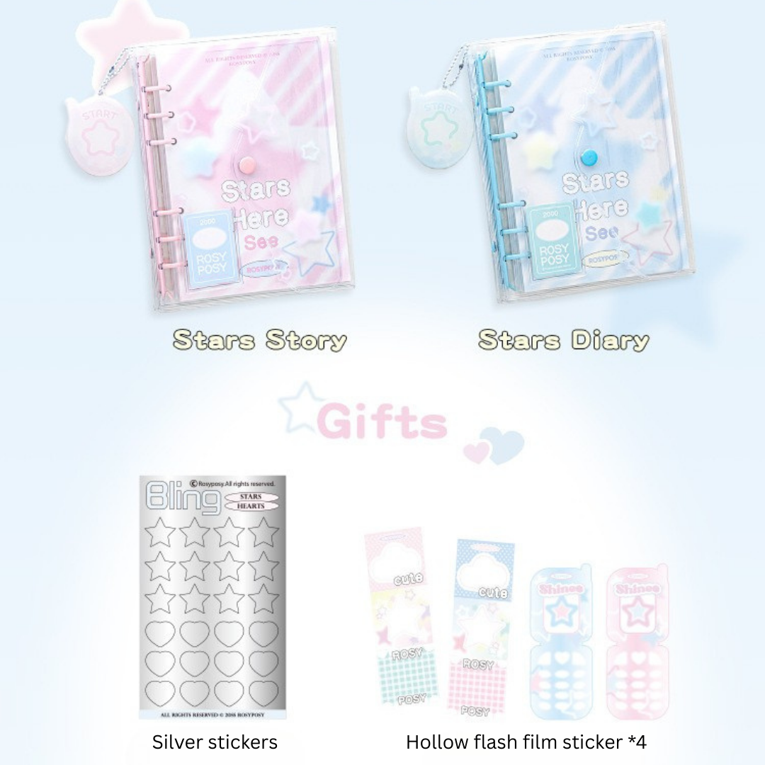 Envelope Star Coil Notebooks - Cute DIY Loose-leaf Journal