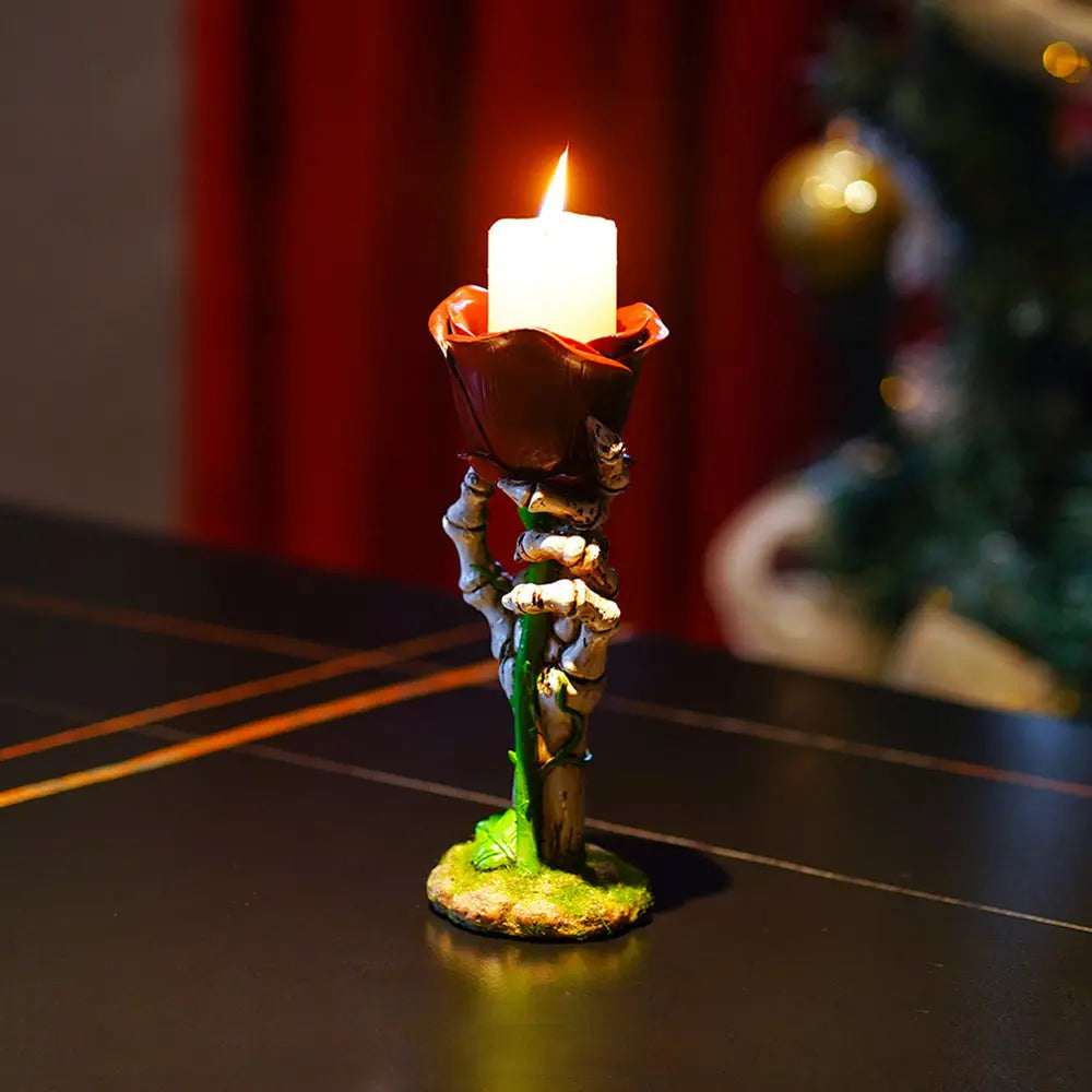 Eternal Love Halloween Skull Hand Candle Holder