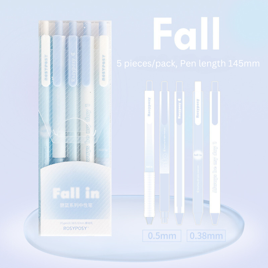 Fall in Collection Gradient Blush Pen Set, Push-Type Gel Pen