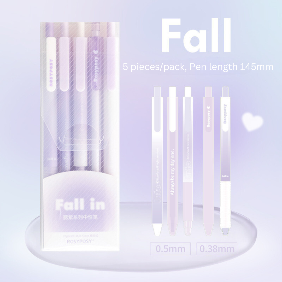 Fall in Collection Gradient Blush Pen Set, Push-Type Gel Pen