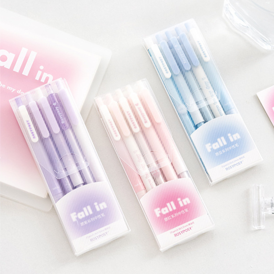 Fall in Collection Gradient Blush Pen Set, Push-Type Gel Pen