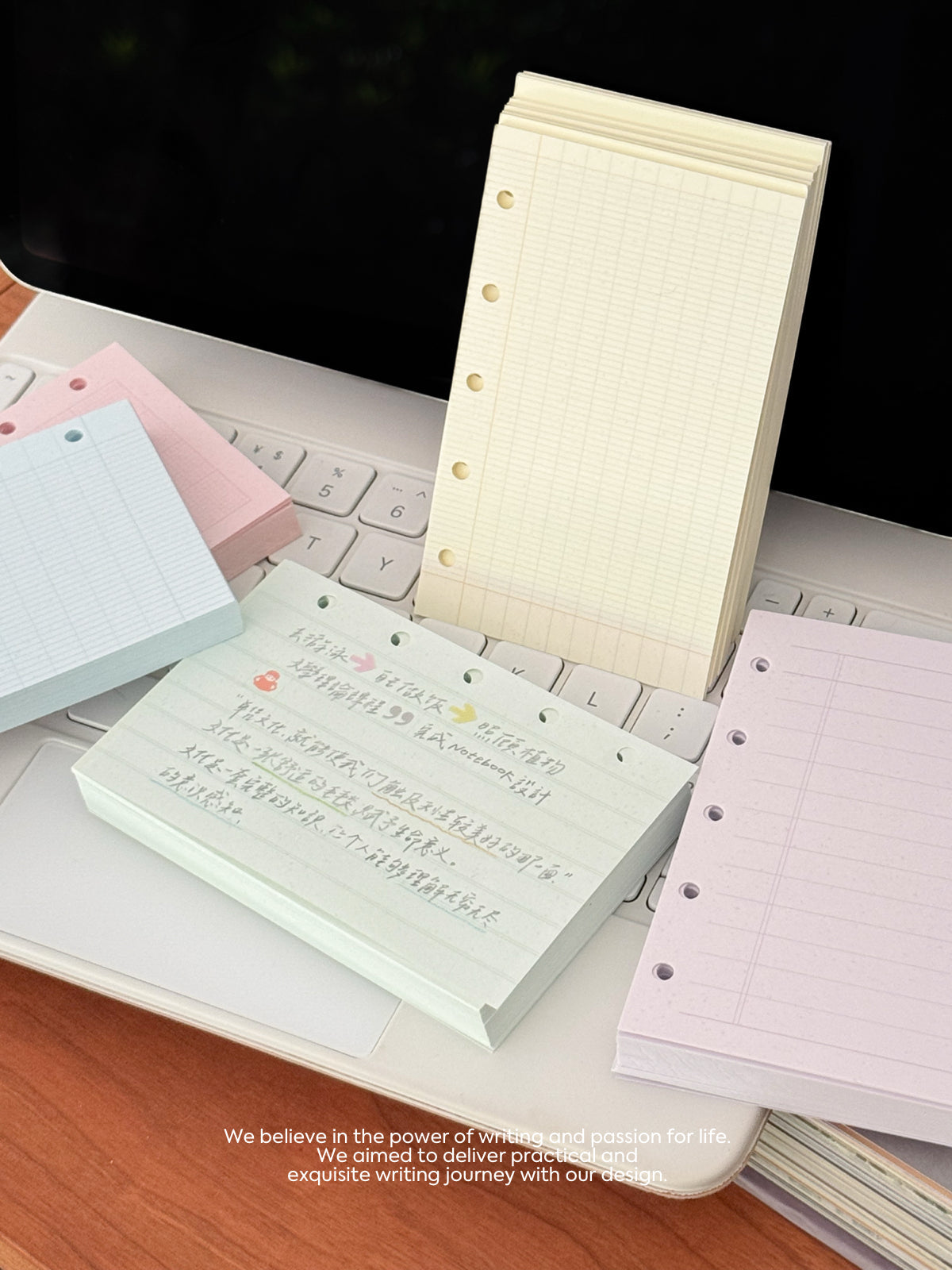 Five-Color Writing Set – Loose Leaf Paper Refills for M5 / A7