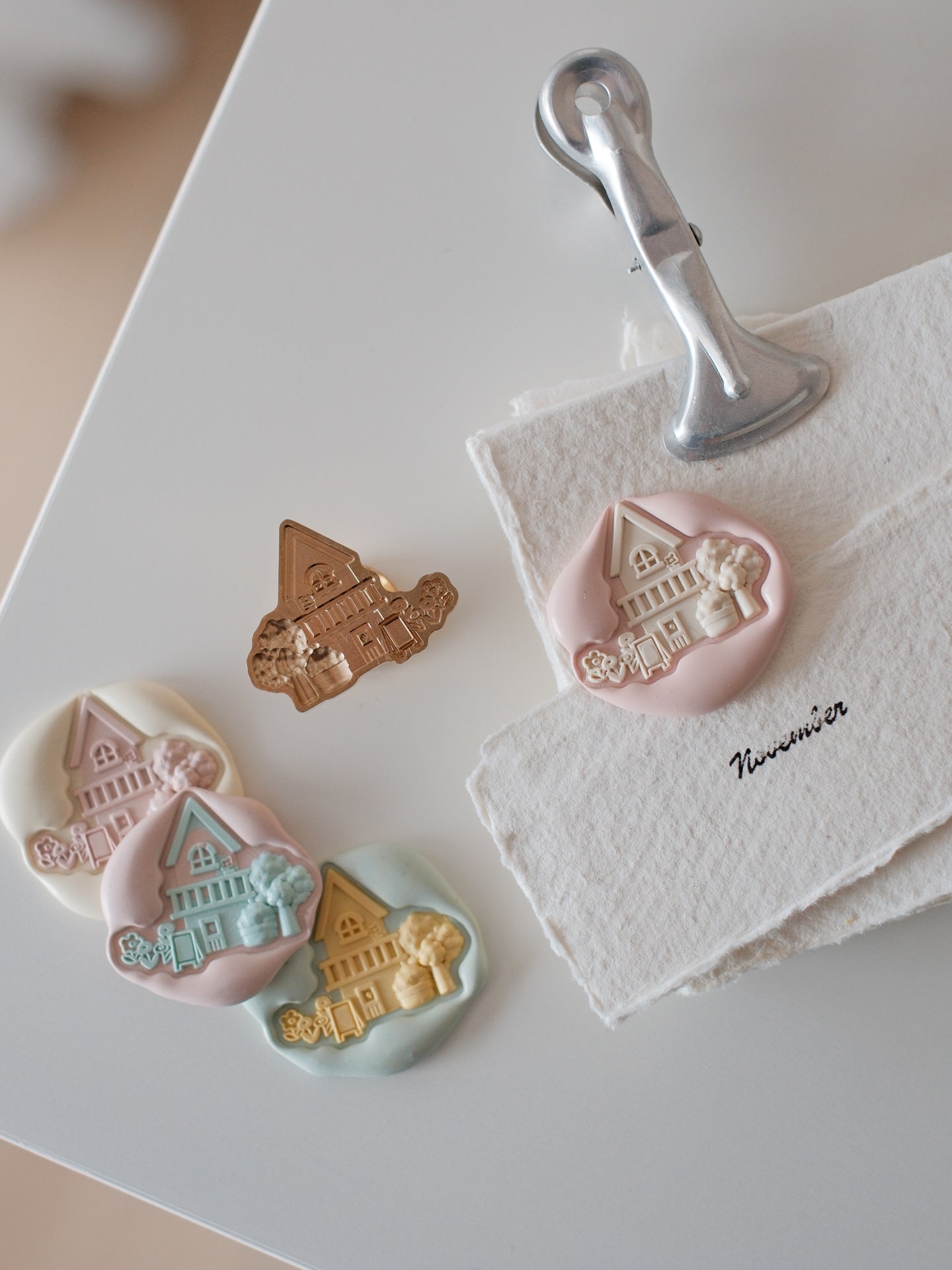 Brass Relief Food/Dessert Themes Wax Seal Stamps Head & Wooden Handle