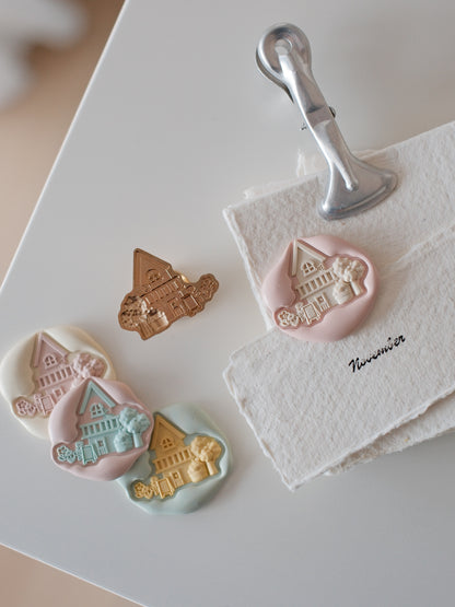 Brass Relief Food/Dessert Themes Wax Seal Stamps Head & Wooden Handle