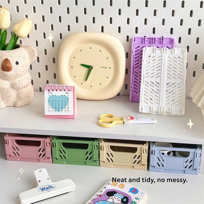 The "Fold-N-Stack" Aesthetic Desk Crate