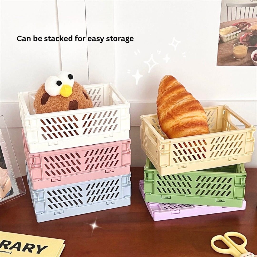 The "Fold-N-Stack" Aesthetic Desk Crate