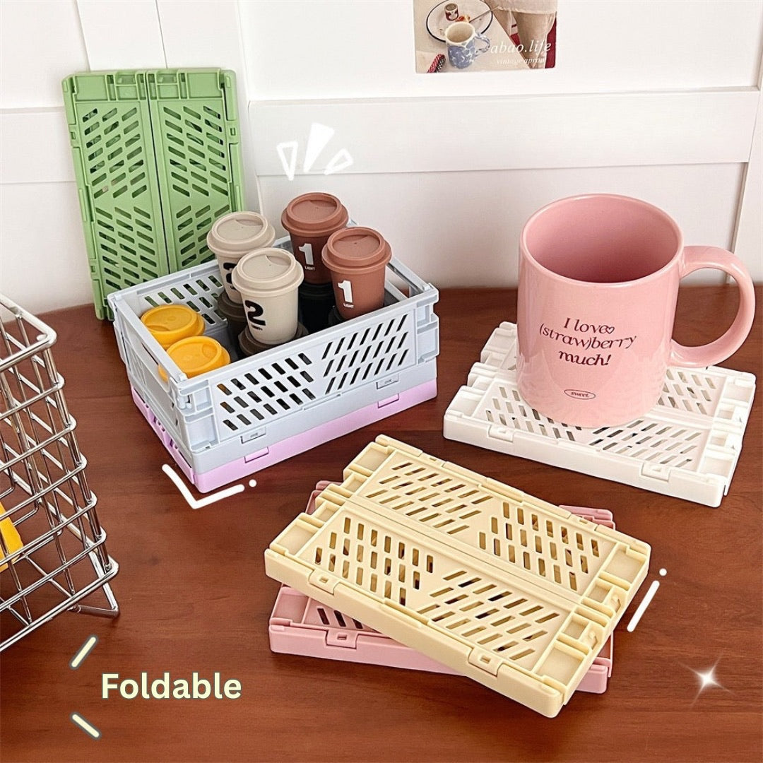 The "Fold-N-Stack" Aesthetic Desk Crate