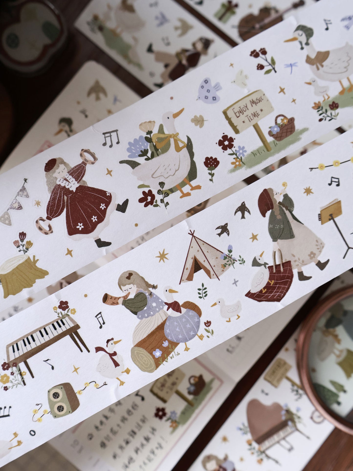 Forest Concert Die-Cut Sticker Tapes