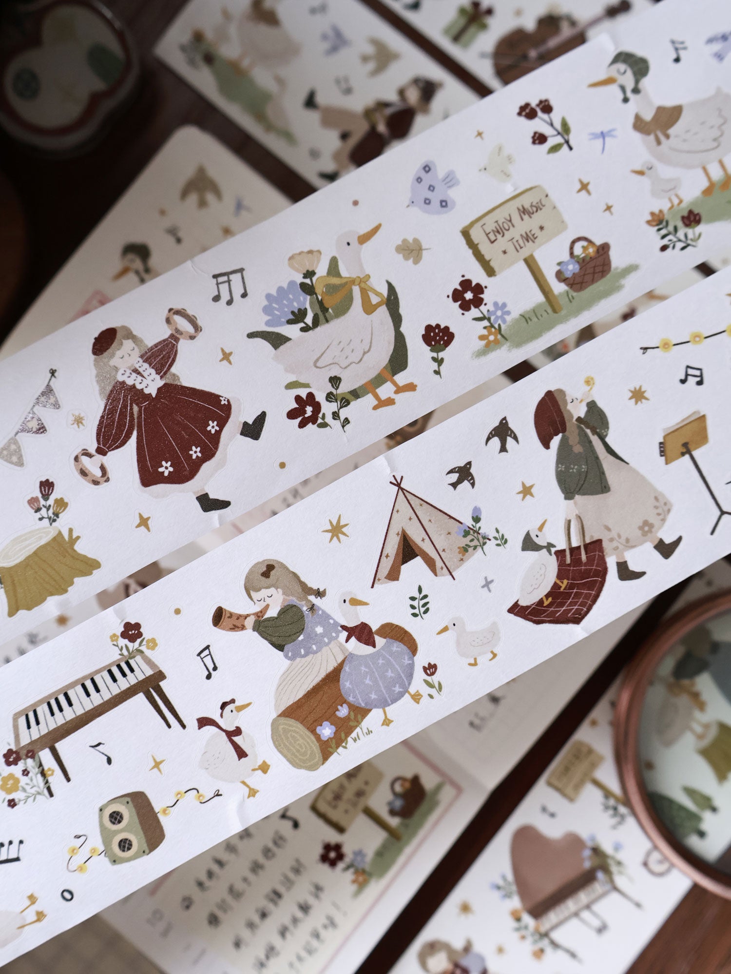 Forest Concert Die-Cut Sticker Tapes