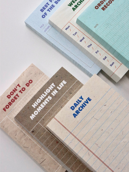 Texture Series - Retro Style Functional Planning Notepads