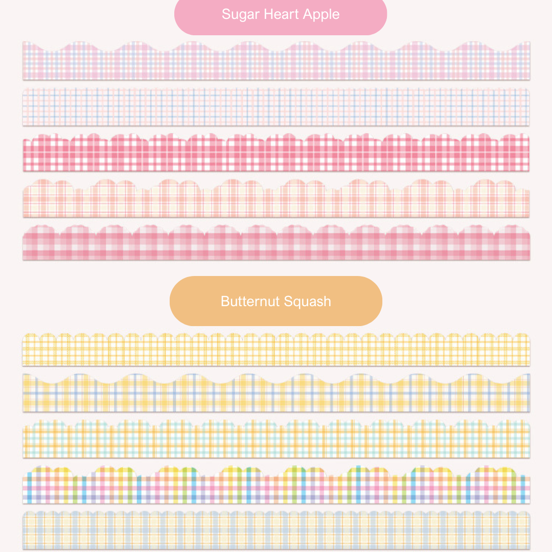 Gingham Edge Sticker Set