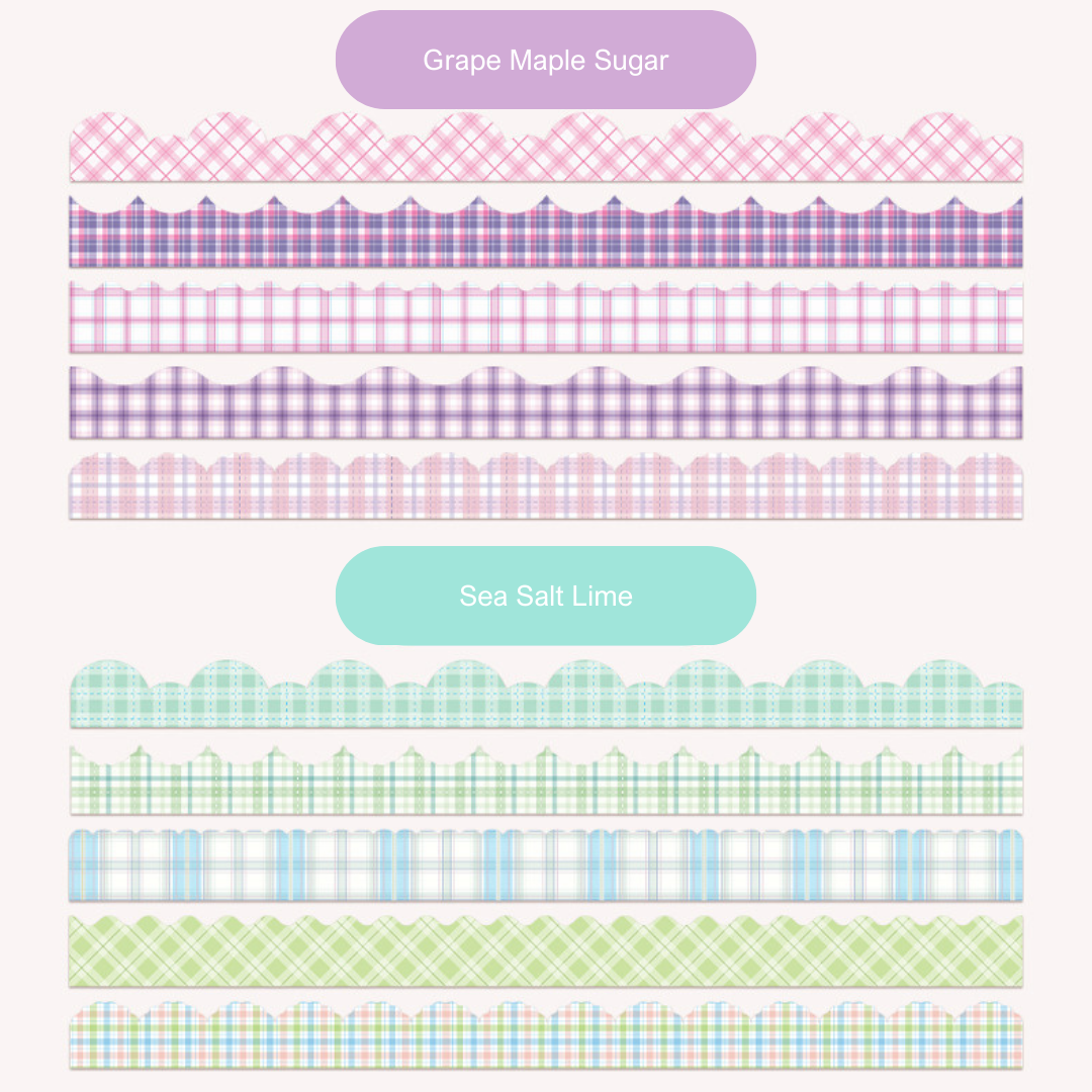 Gingham Edge Sticker Set