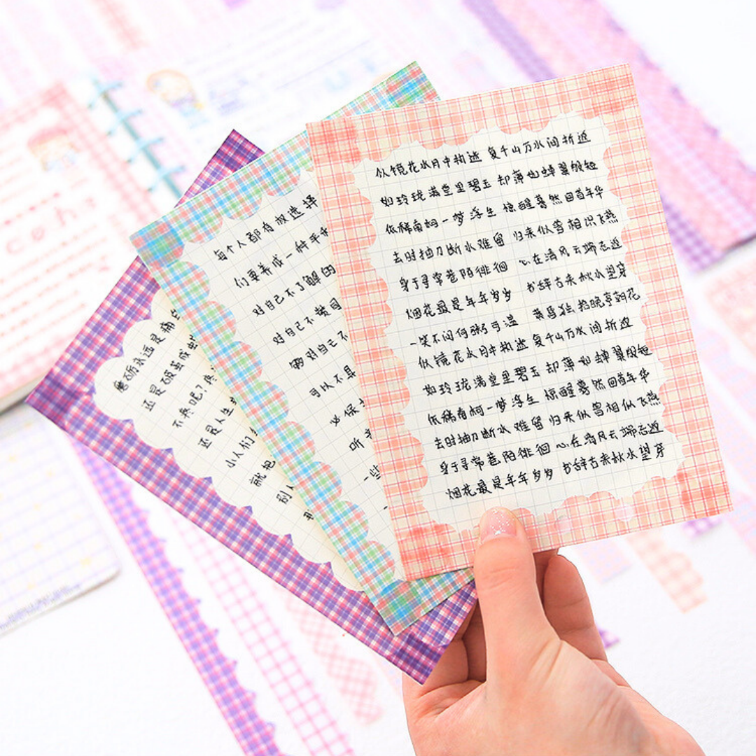 Gingham Edge Sticker Set