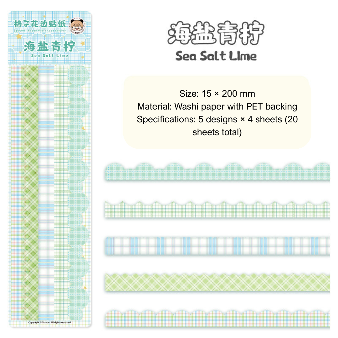 Gingham Edge Sticker Set