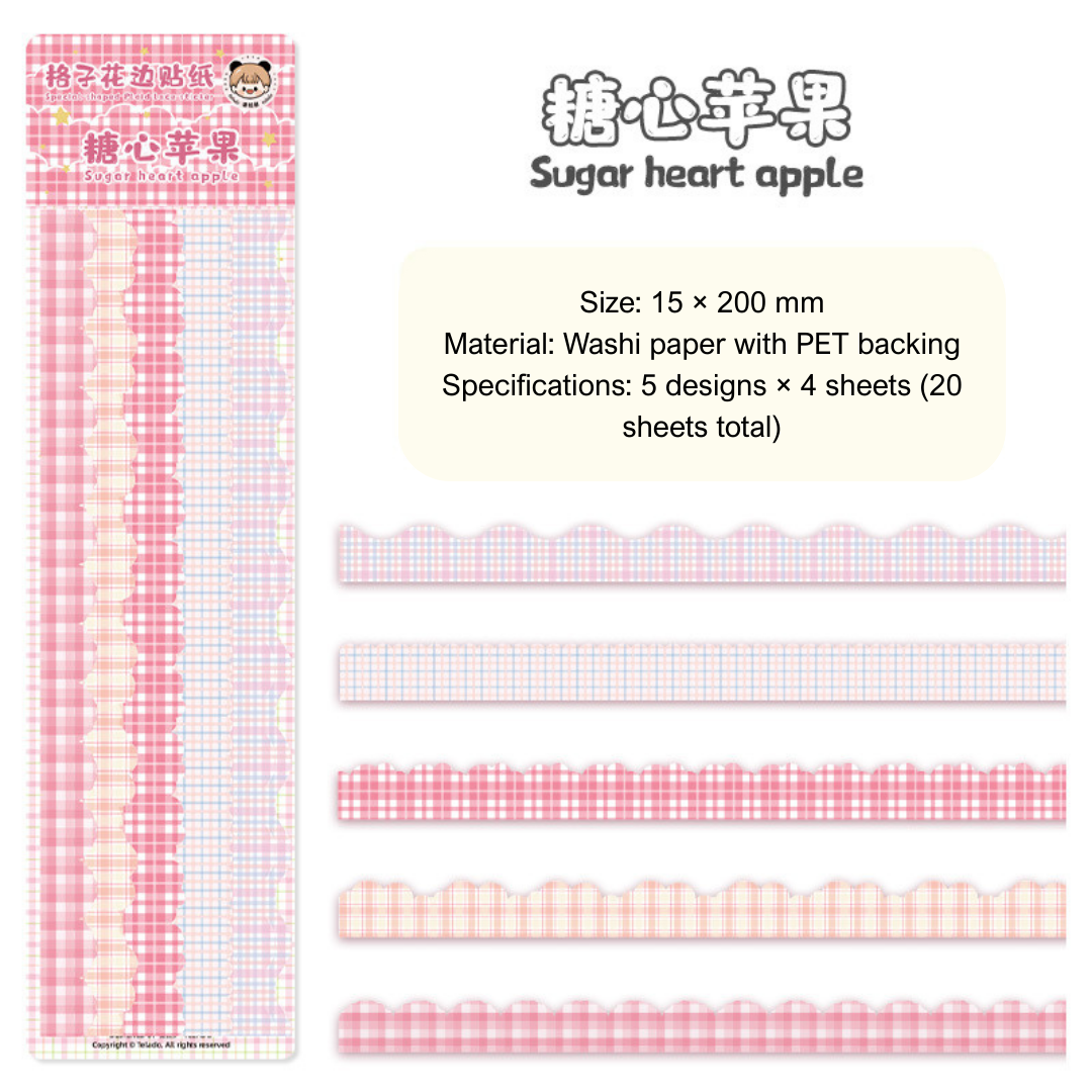 Gingham Edge Sticker Set