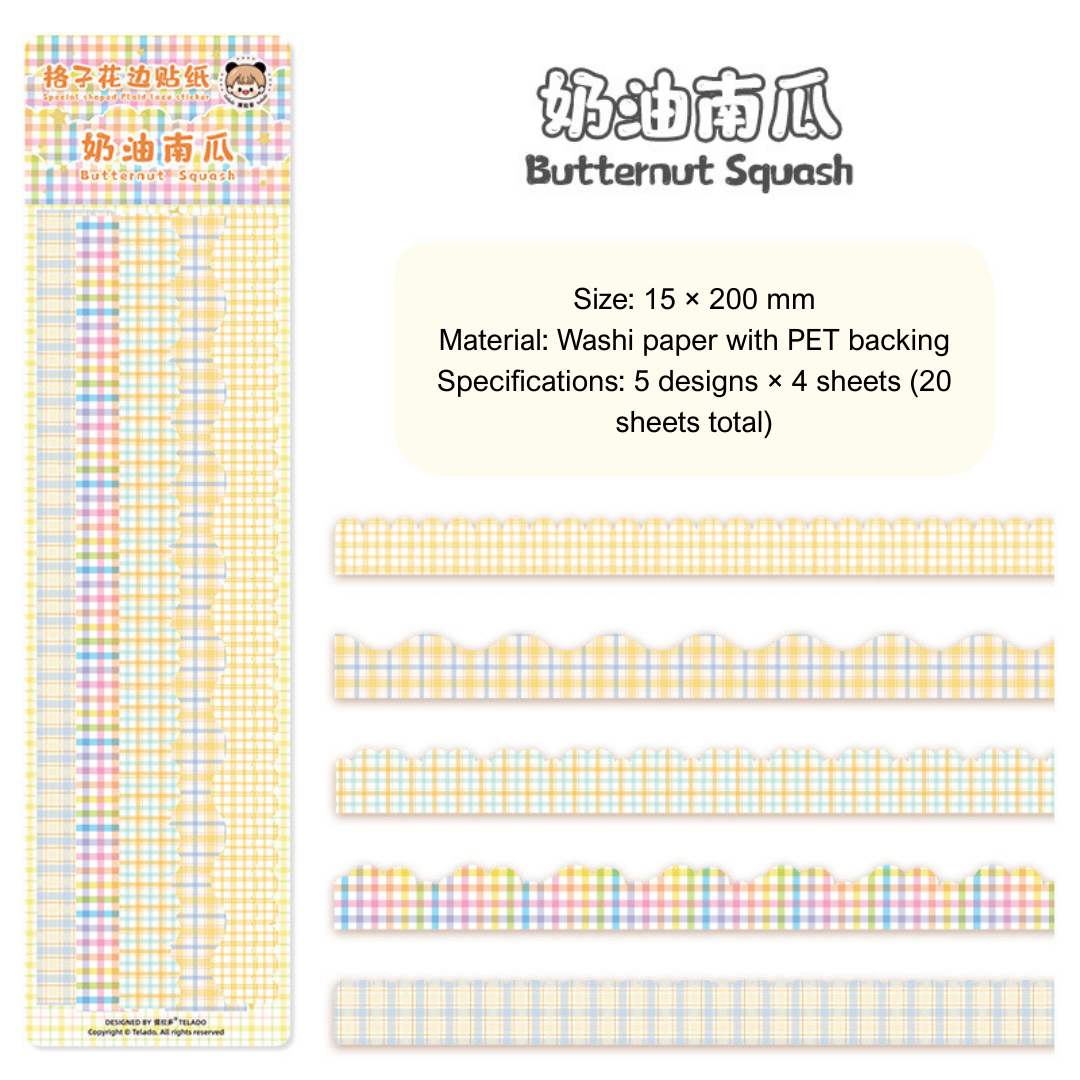 Gingham Edge Sticker Set