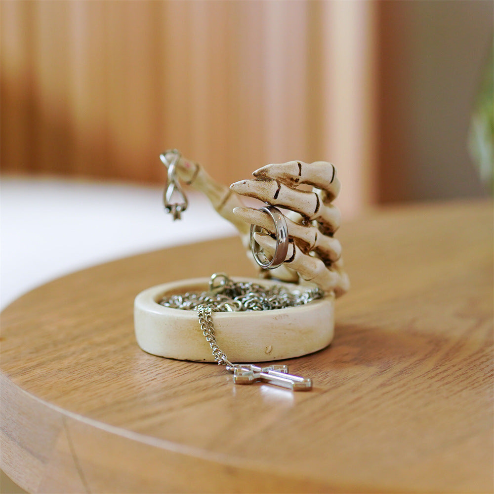 Gothic Halloween Skeleton Hand Candle Holder