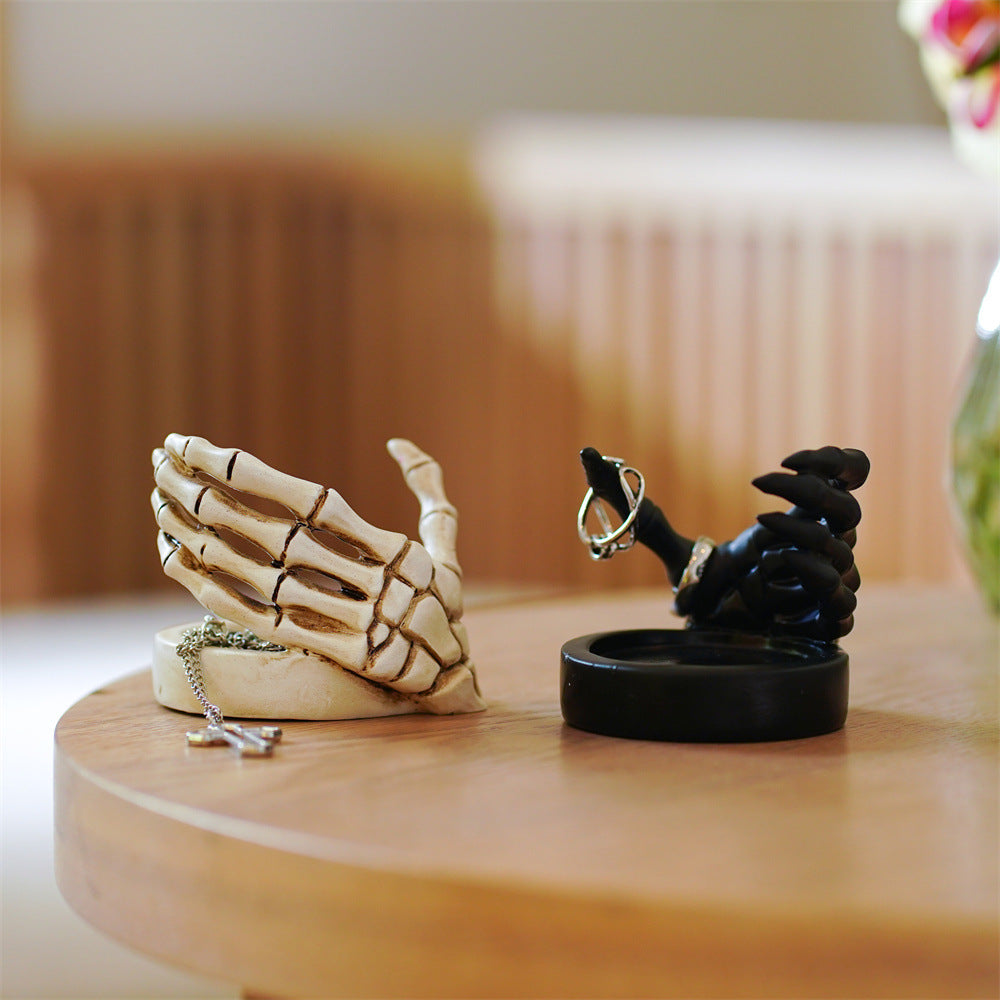 Gothic Halloween Skeleton Hand Candle Holder