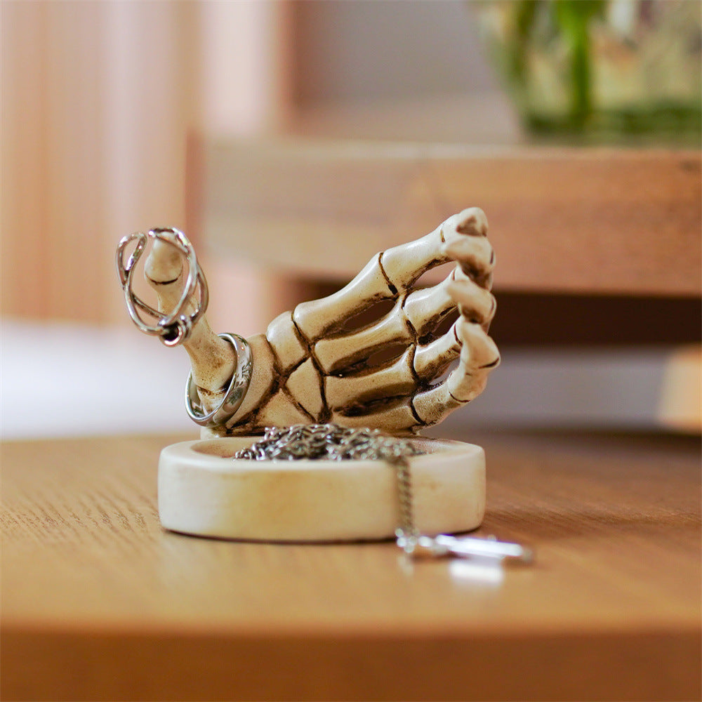 Gothic Halloween Skeleton Hand Candle Holder