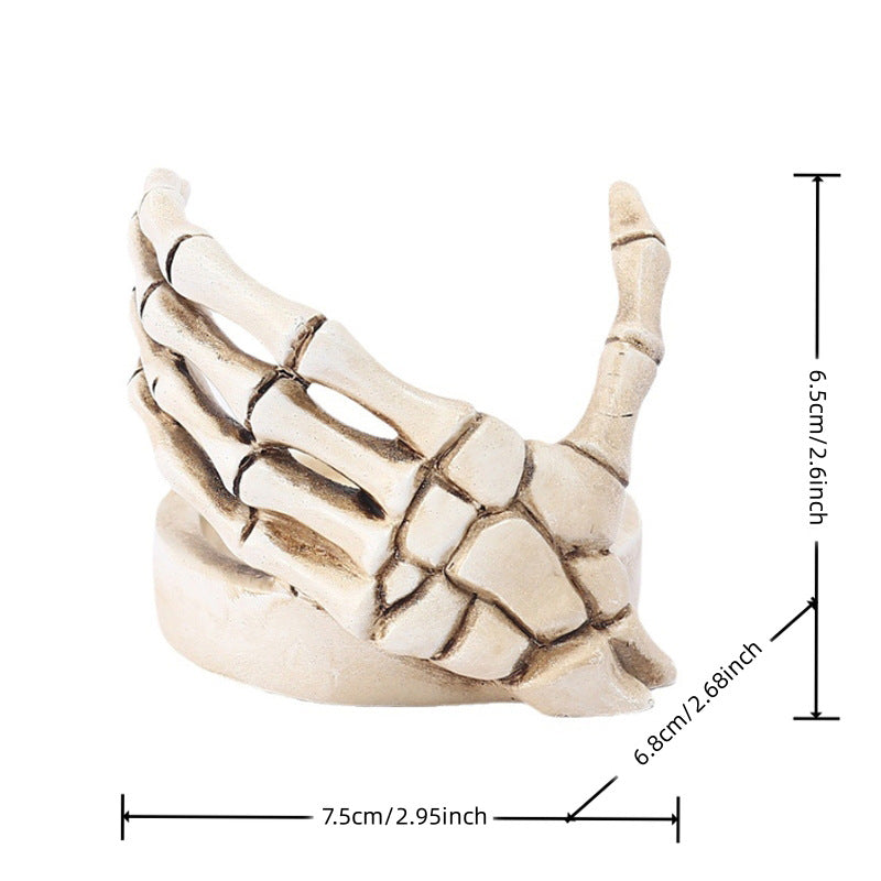 Gothic Halloween Skeleton Hand Candle Holder