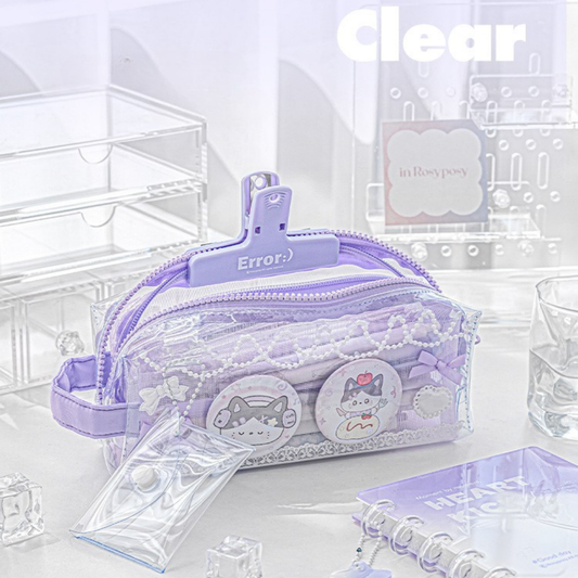 Gradient Dual-Compartment Pencil Case