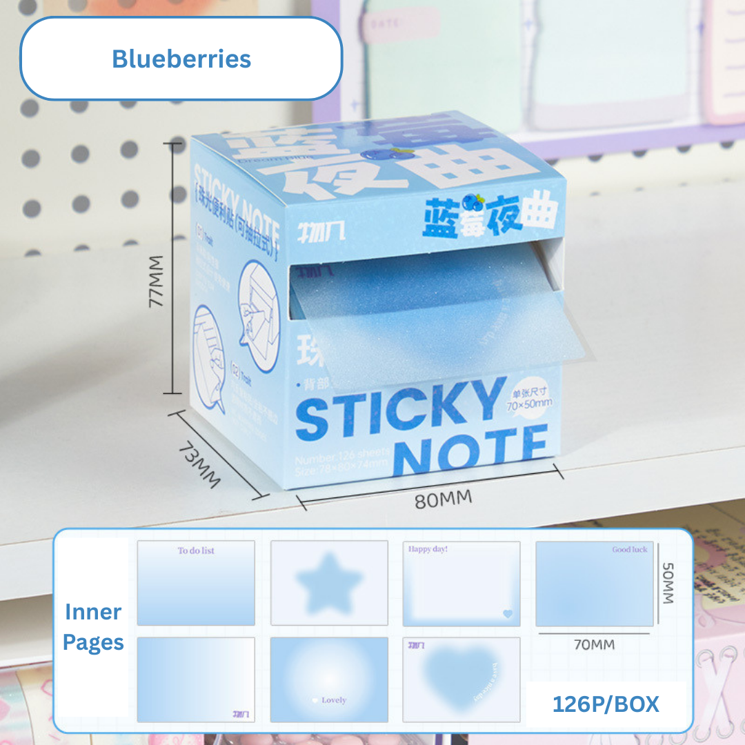 Gradient Pearl Blush Transparent Sticky Notes SOLD OUT