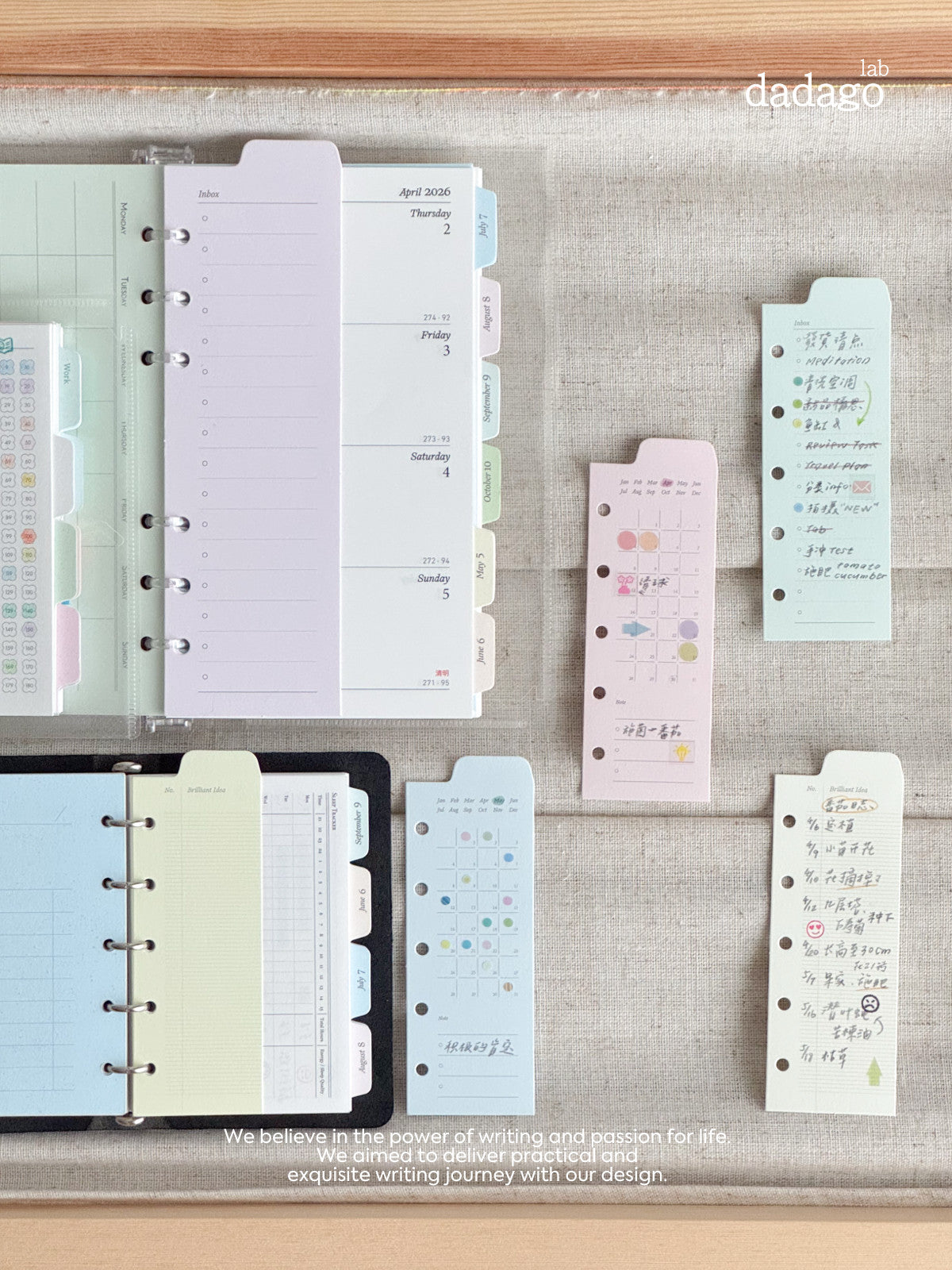 Peeking Views Half-Page Index Divider Set, M5/A7/A6