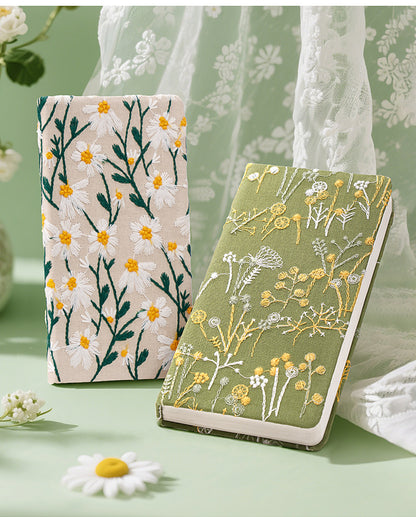 Spring Pulse A6 Floral Embroidered Handheld Notebook