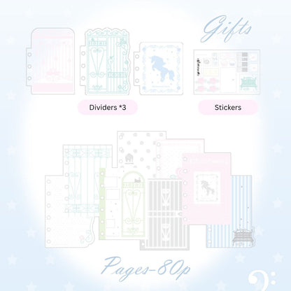 Vintage Window A7 Glitter Binder Journal