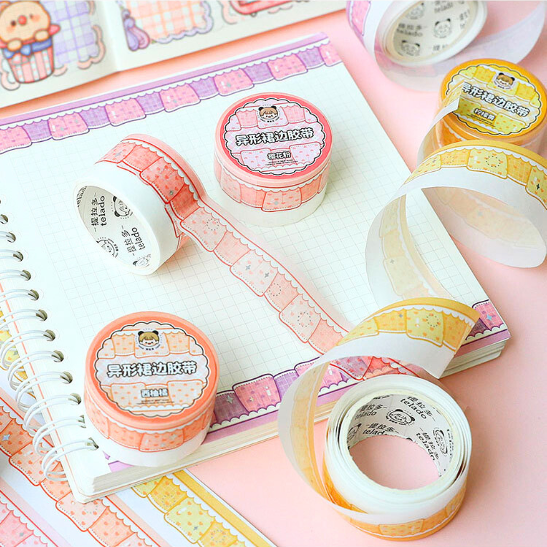 Irregular Skirt Hem Die-cut Stickers