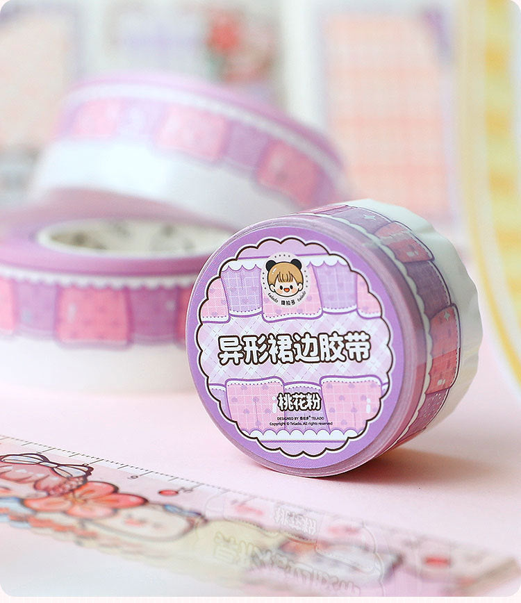 Irregular Skirt Hem Die-cut Stickers